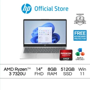 Laptop HP AMD Ryzen 3 8GB RAM 512GB SSD 14 Inch FHD IPS Backlight Keyboard