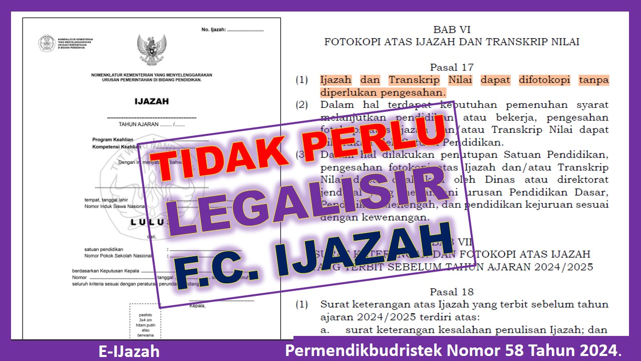 Tidak Perlu Legalisir Fotocopy Ijazah 2025