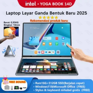 CNAST-Laptop Touchscreen 10.5“ mini Layar ganda 360° Intel N100 YOGA BOOK 14D Ram16+512GB SSD Win11