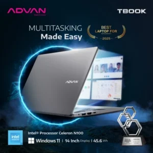 ADVAN TBook Celeron N100 Intel N100 4Gb/128GB (Upgradabe) 14" HD Free Windows 11 Garansi Resmi 1 Tahun